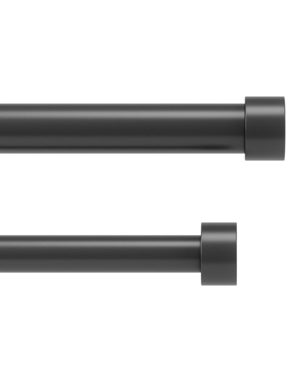 Expandable Double Curtain Rod, 66-120 Inches, Stylish Black Finish, Home Decor